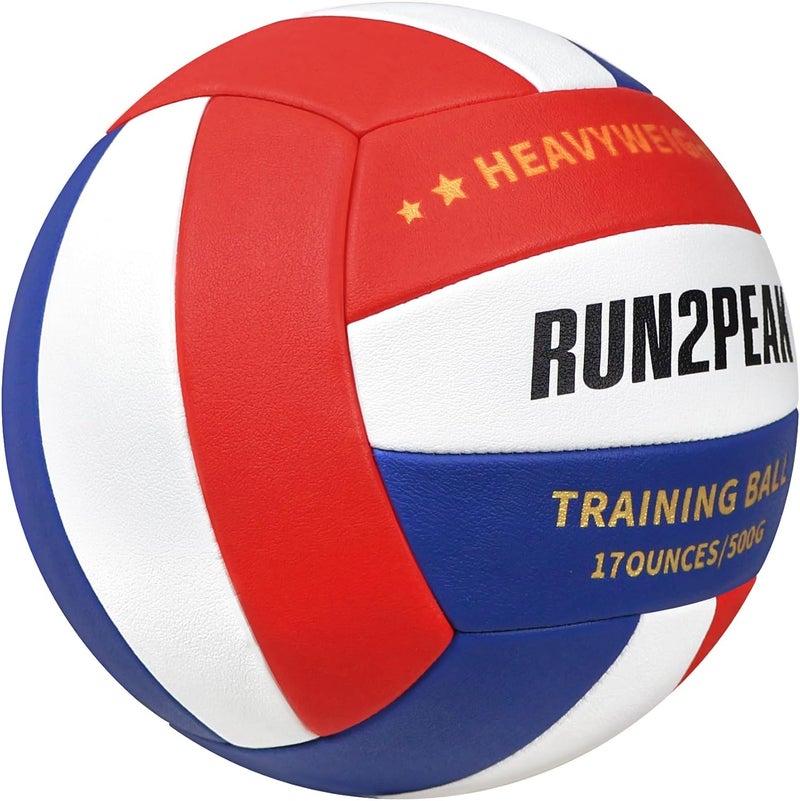 RUN2PEAK Setter Training Volleyball Official Size 5 Volleyballs Heavy Weight Ball PU Practice Volley Balls for Indoor Rebounder Equipment Setters Weighted Volleyball Setting Trainer - Image 2